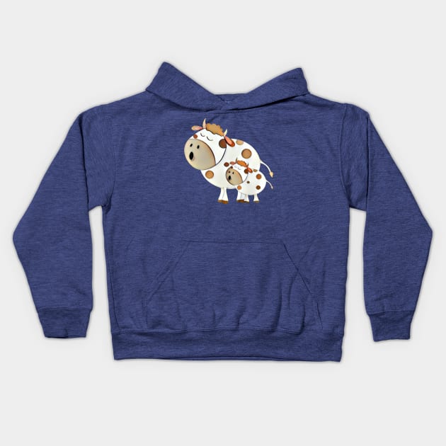 Moo Cows Kids Hoodie by AlondraHanley